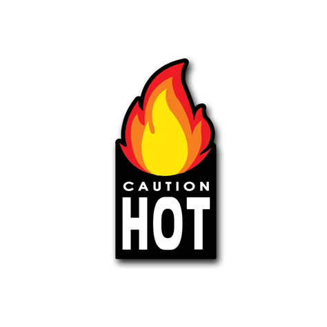 Creators CO Caution Hot (Reflective) Sticker