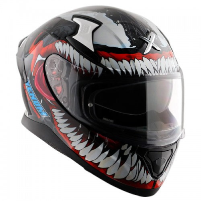 AXOR Apex Marvel Venom Matt Black Red Helmet